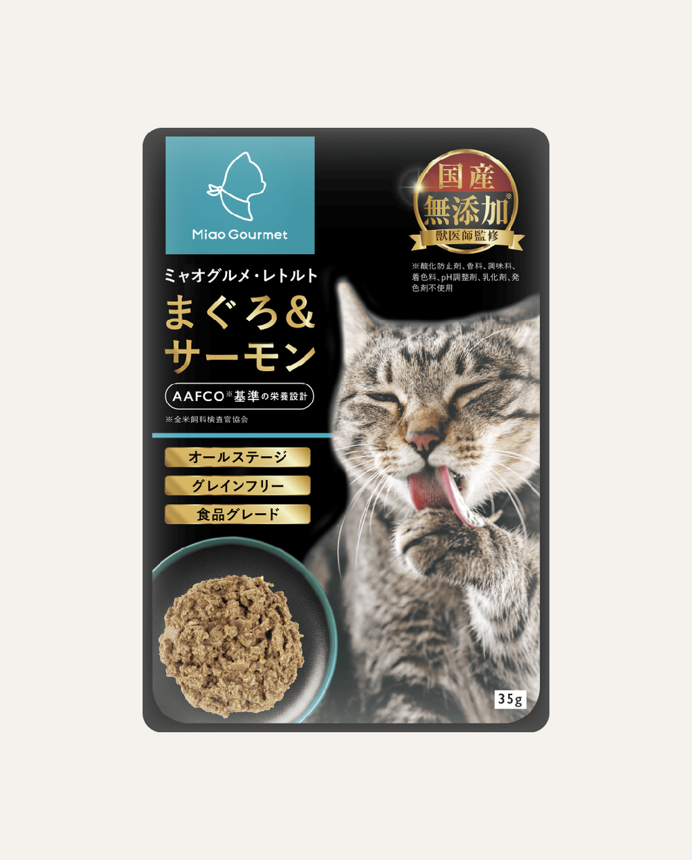 Miao Gourmet 貓貓即食鮮食包 - 鮪魚&鮭魚 35克