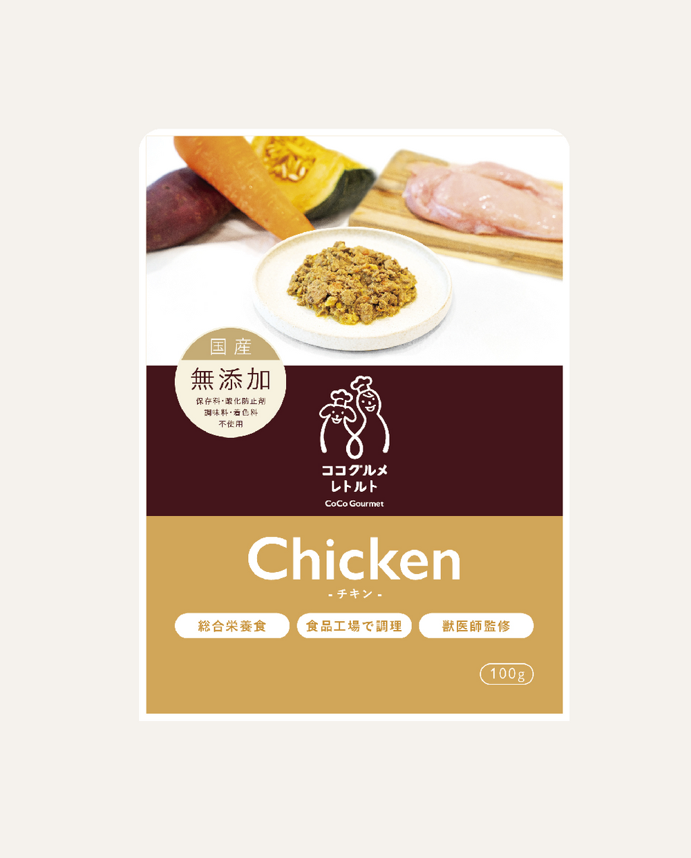 CoCo Gourmet 狗狗即食鮮食包 - 雞肉&蔬菜 100g