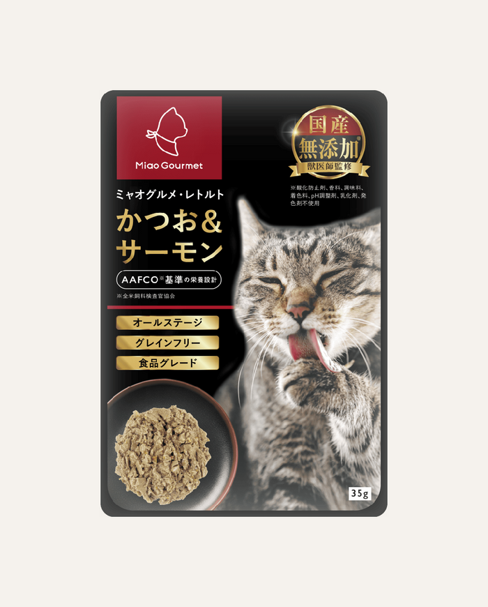 Miao Gourmet 貓貓即食鮮食包 - 鰹魚&鮭魚 35克